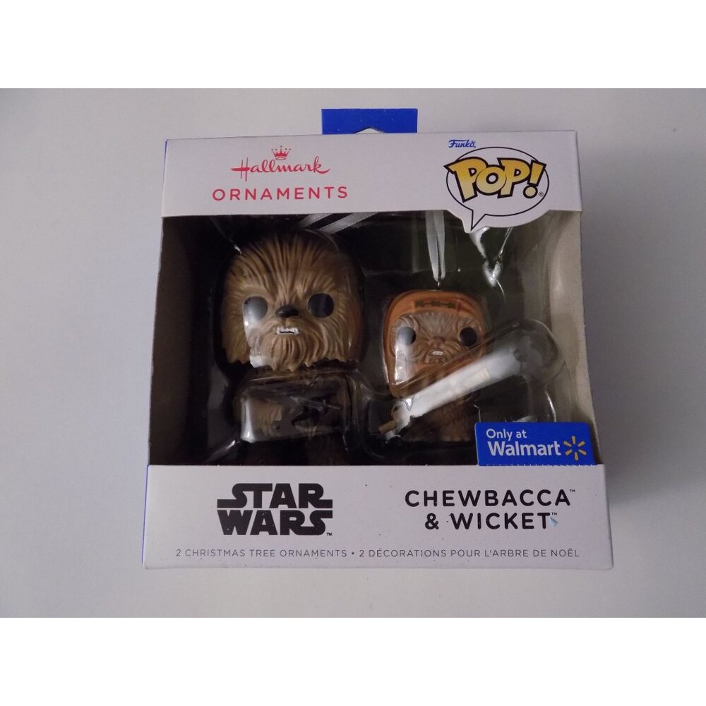 Hallmark Star Wars Chewbacca and Wicket Funko POP! Ornaments